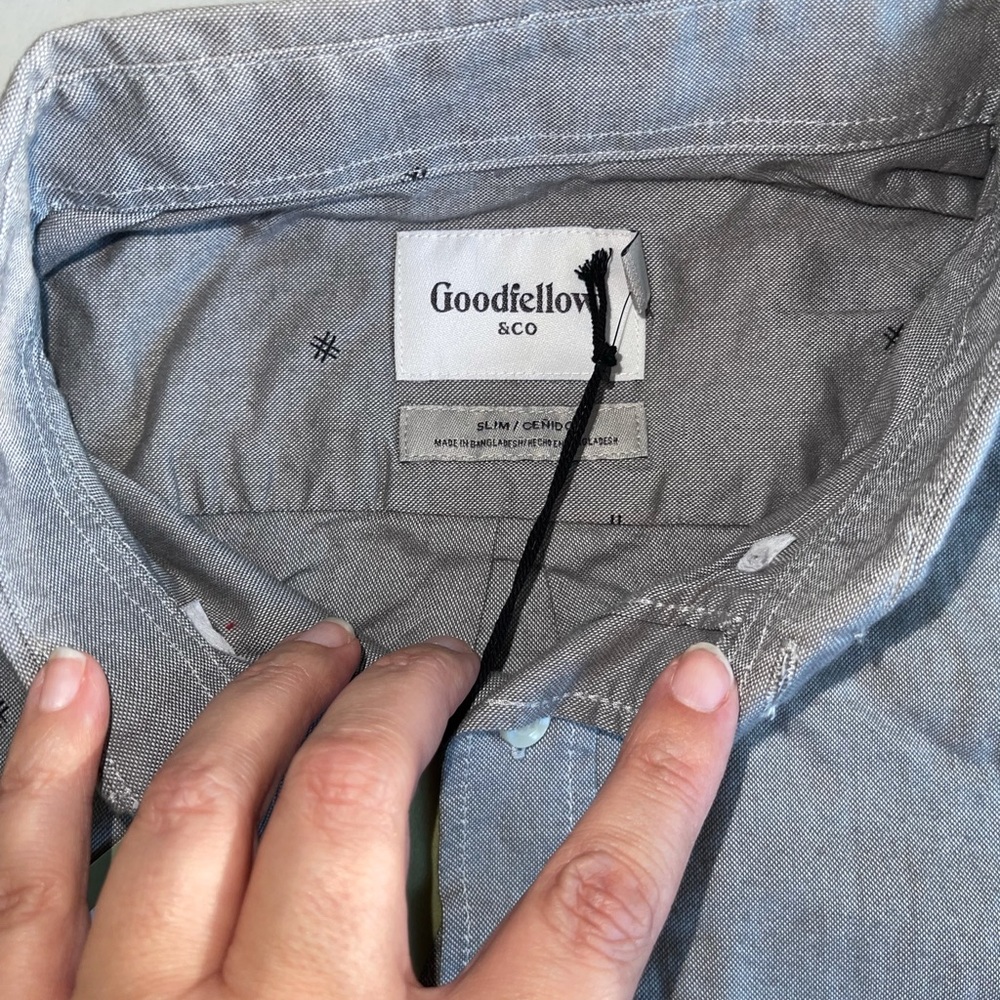 🍩NWT Goodfellow & Co Slim Fit Medium Dress Shirt - Picture 4 of 6